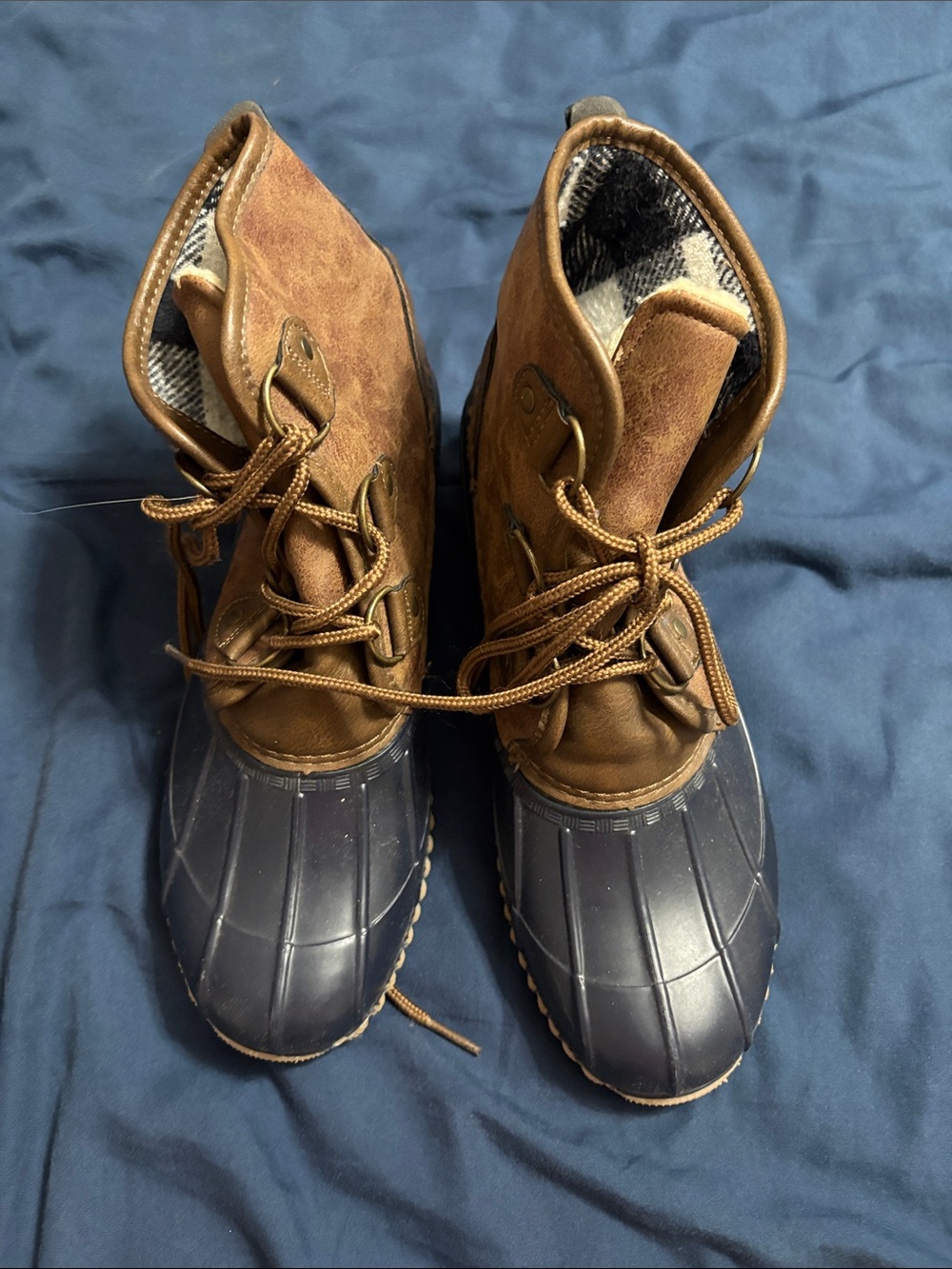 Magellan Outdoors Brown and Black Waterproof Ankle Duck Boots